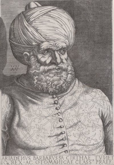 Portrait de Barberousse, 1535 - Agostino Veneziano