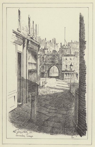 St Johns Gate depuis Jerusalem Passage - Alan Stapleton