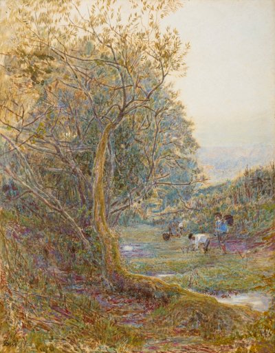 Un chemin du Devonshire - Albert Goodwin