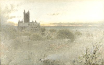 Aube à Canterbury - Albert Goodwin