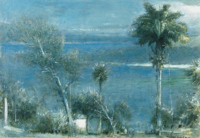 Clair de lune à Port Antonio, Jamaïque - Albert Goodwin