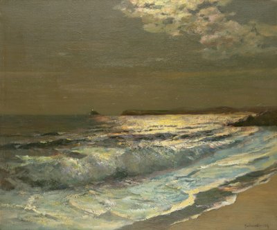 La vague au clair de lune - Albert Julius Olsson