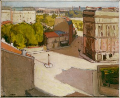 Petite place avec réverbère - Albert Marquet