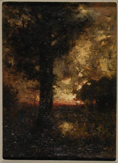 Paysage avec figure, c.1890 - Alexander Helwig Wyant