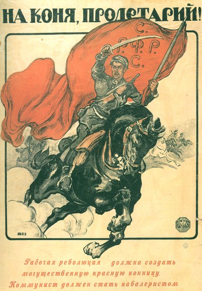 À cheval, prolétaire! Affiche - Alexander Petrovich Apsit