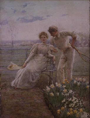 Une distraction romantique - Alfred Edward Emslie