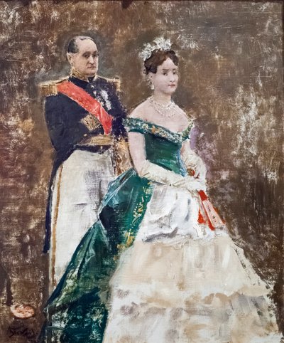 Jérôme Bonaparte et sa fille Mathilde - Alfred Emile Stevens