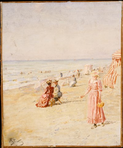 La plage, Ostende - Alfred Emile Stevens