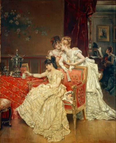 Alfred Stevens, La tasse de thé - Alfred Emile Stevens