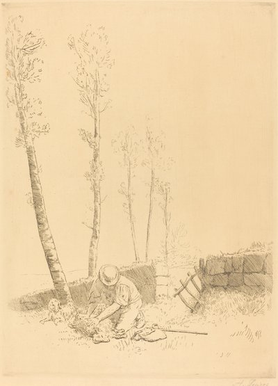 Trouver le mouton (Le mouton retrouvé) - Alphonse Legros