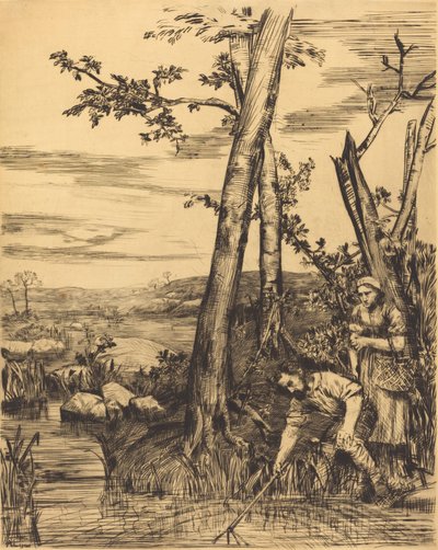 Pêche aux écrevisses - Alphonse Legros