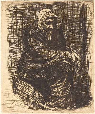 Vieille femme assise - Alphonse Legros