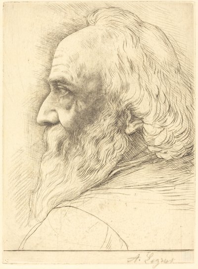 Autoportrait, 12e plaque - Alphonse Legros