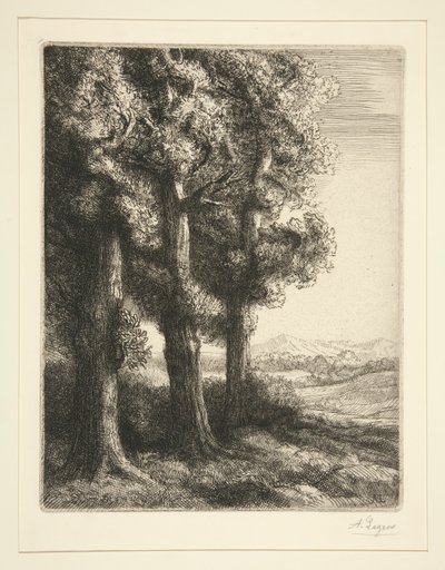 Les trois arbres - Alphonse Legros