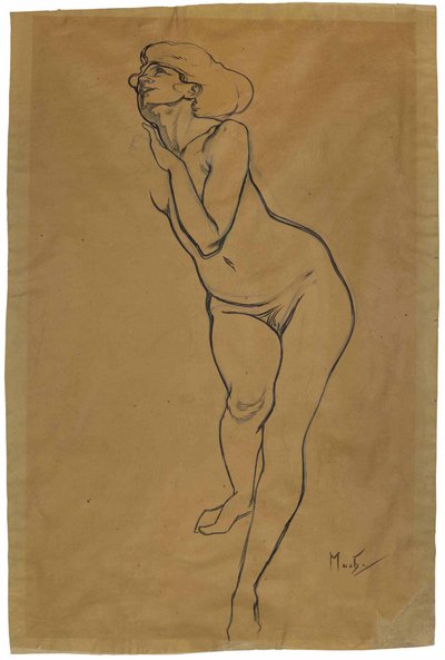 Femme nue debout - Alphonse Mucha