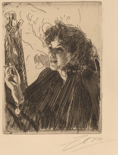 Fille avec cigarette, 1891 - Anders Leonard Zorn