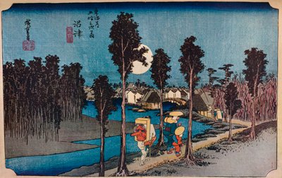 Numazu, Hikure, crépuscule jaune, 1831-1834, 1930 - Ando Hiroshige