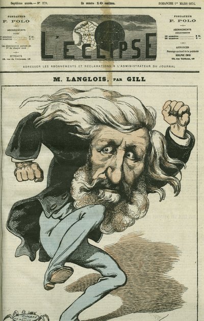 Caricature par Jean-Charles Langlois - Andre Gill