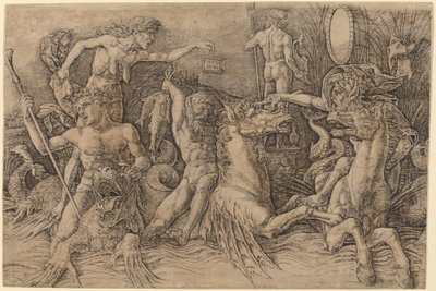 Bataille des dieux de la mer (moitié gauche) - Andrea Mantegna