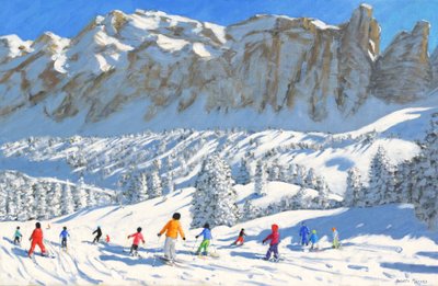 Skieurs colorés, Val Gardena, Italie, 2019 - Andrew Macara