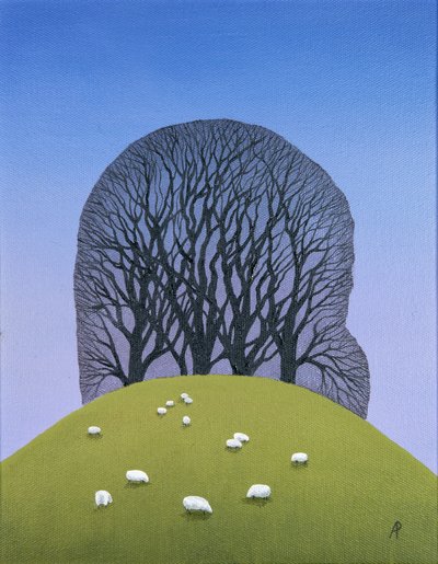 Colline avec moutons, 2017 - Anna Phillips