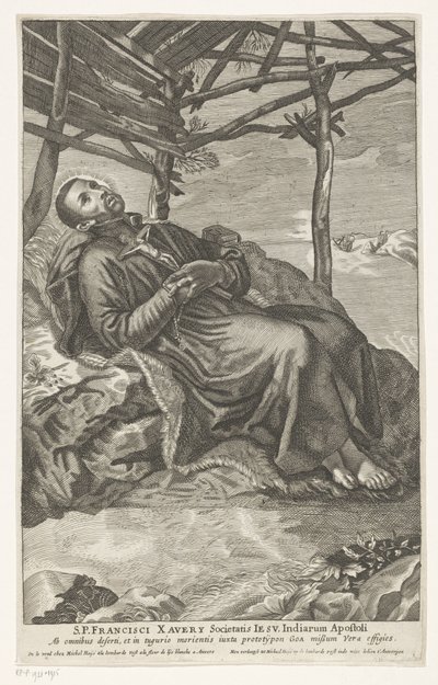 Saint François Xavier sur son lit de mort - Anonymous