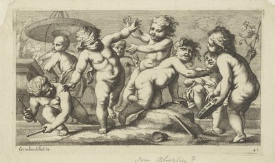 Putti jouant près d