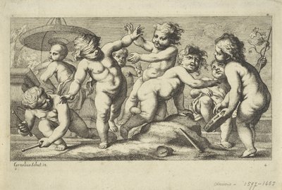 Putti jouant près d