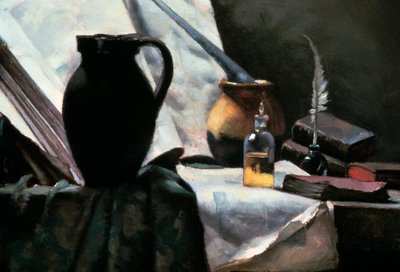 Nature morte avec crâne, (détail), 19e siècle - Antoine Vollon