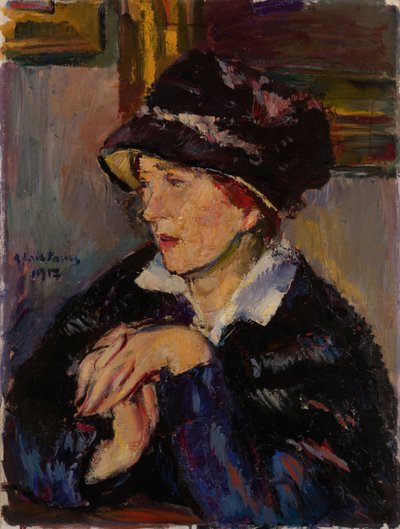 Femme au chapeau sombre, 1917 - Anton Faistauer