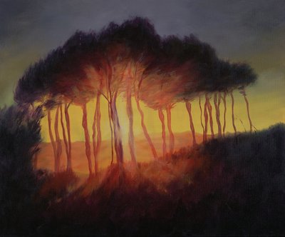 Arbres sauvages au coucher du soleil, 2002 - Antonia Myatt