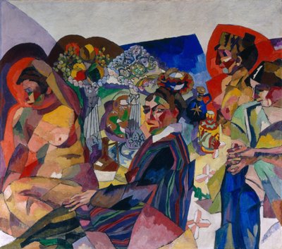 Compagnie à table, 1916 - Aristarkh Vasilievic Lentulov