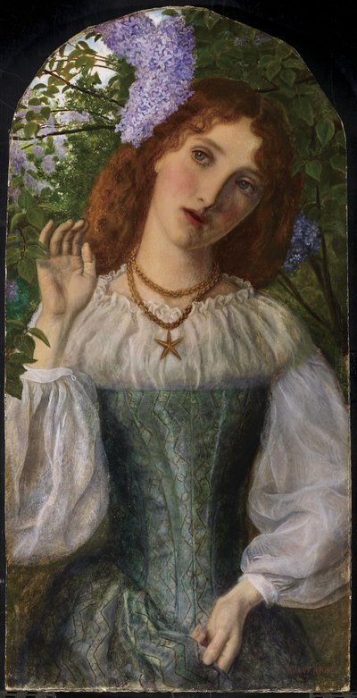 La dame aux lilas, 1863 - Arthur Hughes