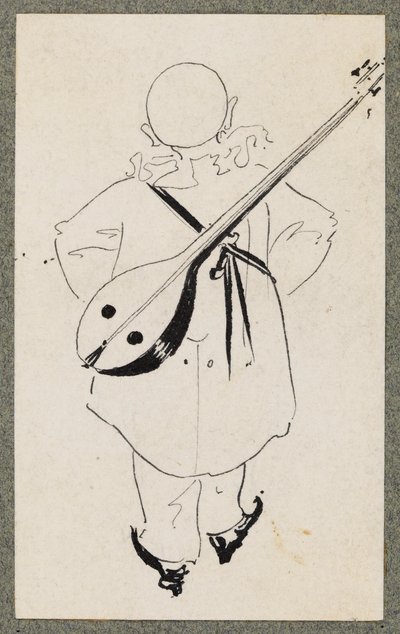 Pierrot avec mandoline, 1894 - Aubrey Beardsley