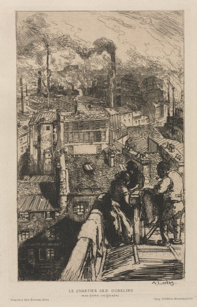 Le quartier des Gobelins - Auguste Louis Lepère