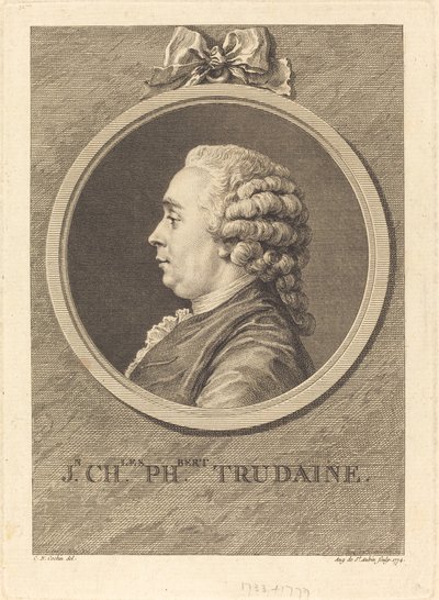 Jean-Charles-Philibert Trudaine - Augustin de Saint Aubin after Charles Nicolas Cochin II