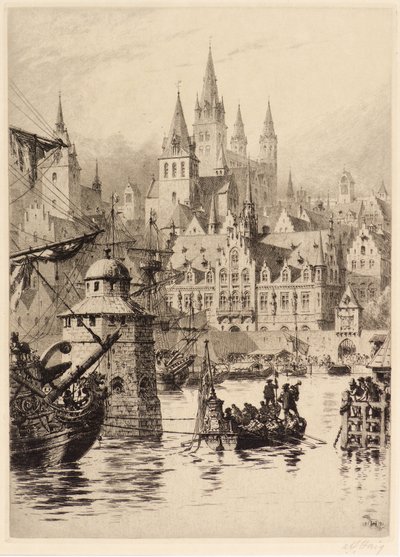 Tours gothiques et rivière, Cologne - Axel Haig