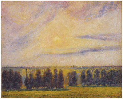 Coucher de soleil à Éragny - Camille Jacob Pissarro