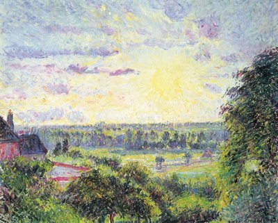 Coucher de Soleil à Éragny, 1891 - Camille Jacob Pissarro