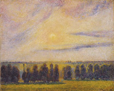 Coucher de soleil à Éragny - Camille Jacob Pissarro