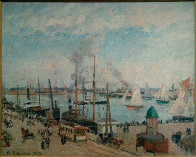 Port du Havre à marée haute - Camille Jacob Pissarro