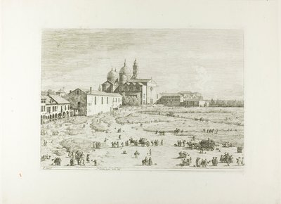 S. Giustina in prà della Vale, de Vedute - Canaletto