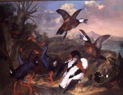 Oiseaux dans un paysage - Carl Wilhelm de Hamilton