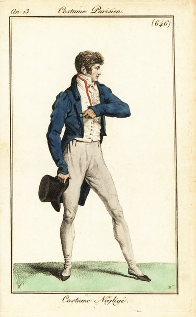 Dandy français en tenue décontractée, Paris - Carle (after) Vernet