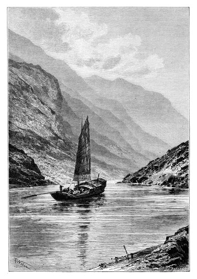 Le fleuve Yangtsé supérieur, Chine, 1895 - Charles Barbant