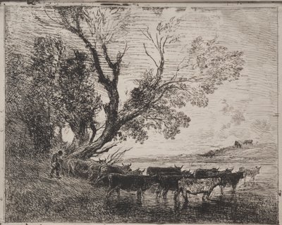 Le gué - Charles Francois Daubigny