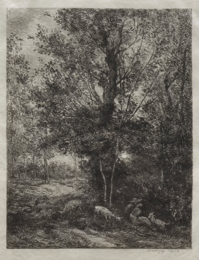 Le Berger et la Bergère - Charles Francois Daubigny