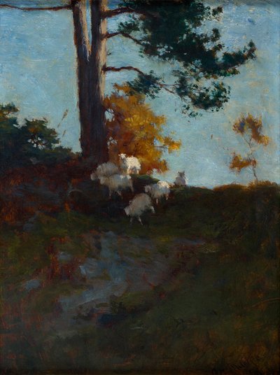 Coteau avec moutons - Charles Hodge Mackie