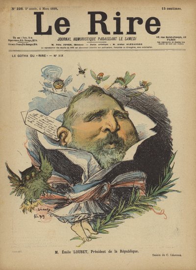 Émile Loubet, Illustration pour Le Rire - Charles Leandre