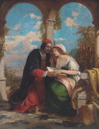 Abélard et Héloïse sur une terrasse - Charles Lock Eastlake